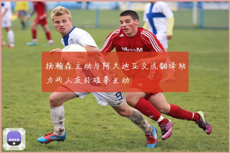 杨瀚森主动与阿夫迪亚交流翻译助力两人友好碰拳互动